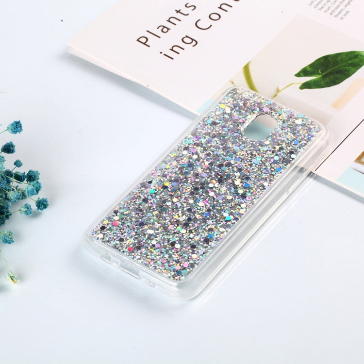Colorful Glitter Powder Style Protective Soft Cover for Galaxy J4  ( US  Version )
