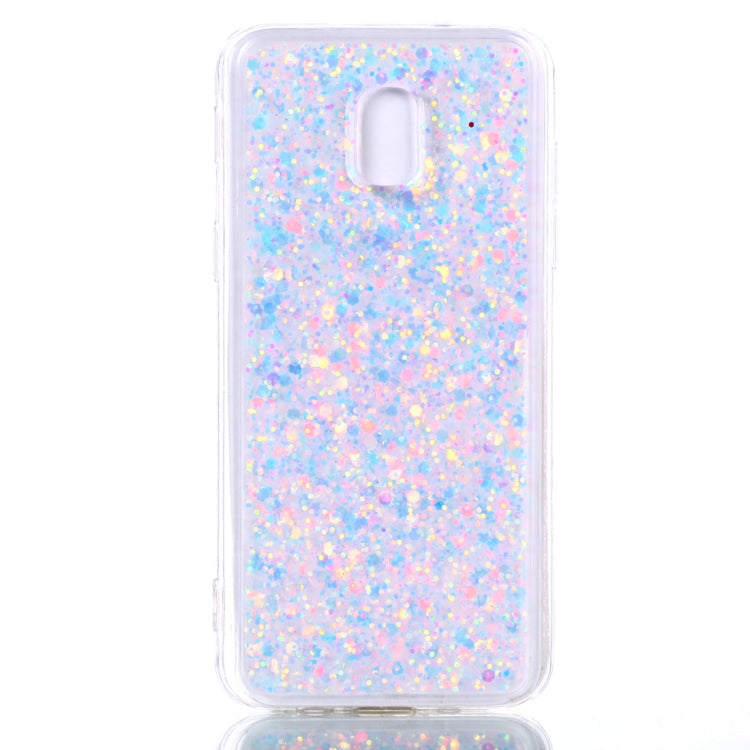 Colorful Glitter Powder Style Protective Soft Cover for Galaxy J4  ( US  Version )
