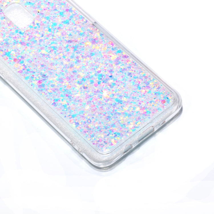 Colorful Glitter Powder Style Protective Soft Cover for Galaxy J4  ( US  Version )