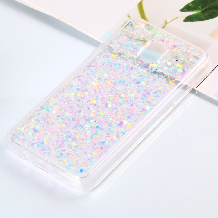 Colorful Glitter Powder Style Protective Soft Cover for Galaxy J4  ( US  Version )