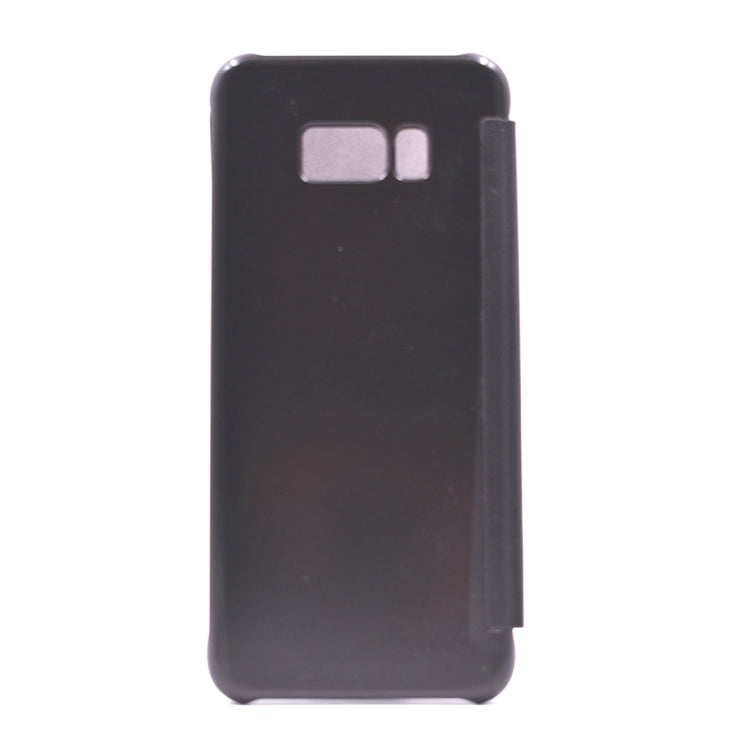 For Galaxy S8 PU + PC High Transparency Frosted Horizontal Flip Leather Case with Sleep / Wake-up Function