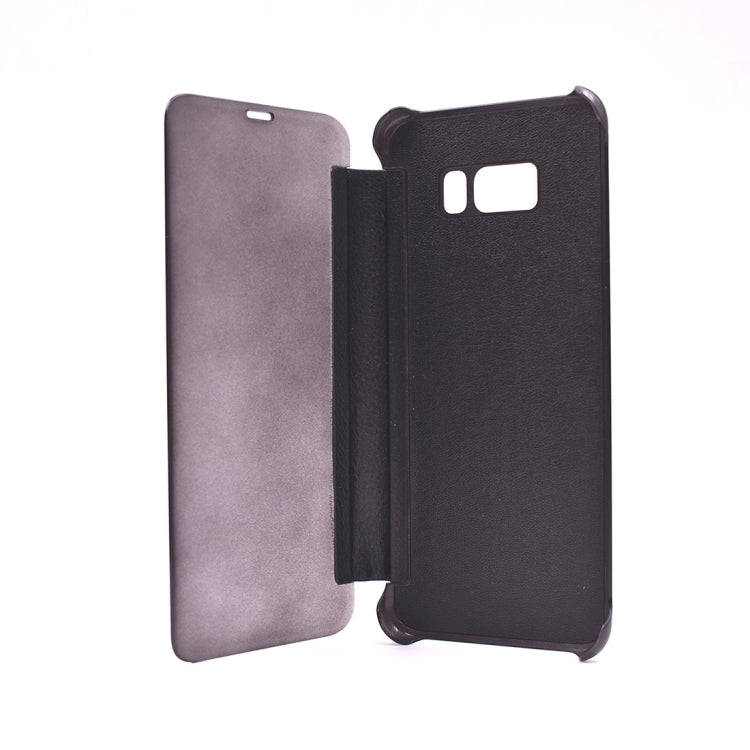 For Galaxy S8 PU + PC High Transparency Frosted Horizontal Flip Leather Case with Sleep / Wake-up Function