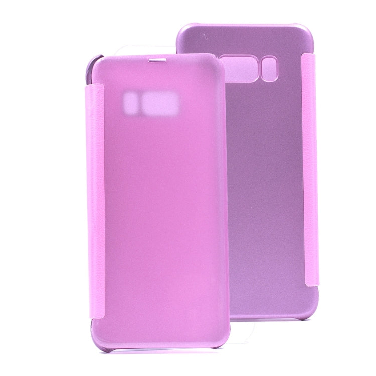 For Galaxy S8+ / G9550 PU + PC High Transparency Frosted Horizontal Flip Leather Case with Sleep / Wake-up Function