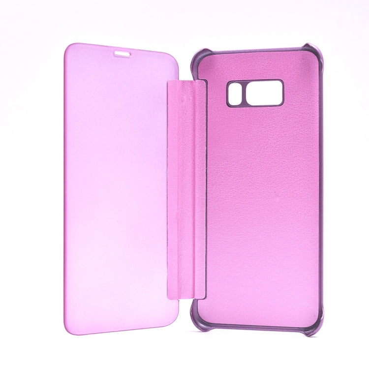 For Galaxy S8+ / G9550 PU + PC High Transparency Frosted Horizontal Flip Leather Case with Sleep / Wake-up Function