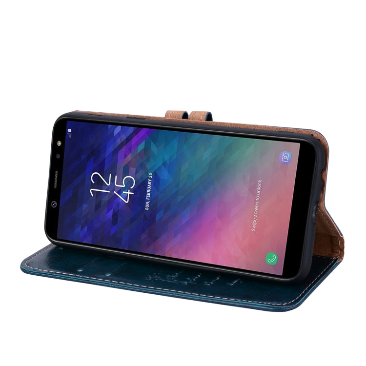 Business Style Oil Wax Texture Horizontal Flip Leather Case for Galaxy A6 (2018), with Holder & Card Slots & Wallet