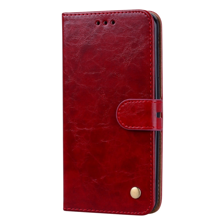 Business Style Oil Wax Texture Horizontal Flip Leather Case for Galaxy J4 (EU Version) (2018), with Holder & Card Slots & Wallet