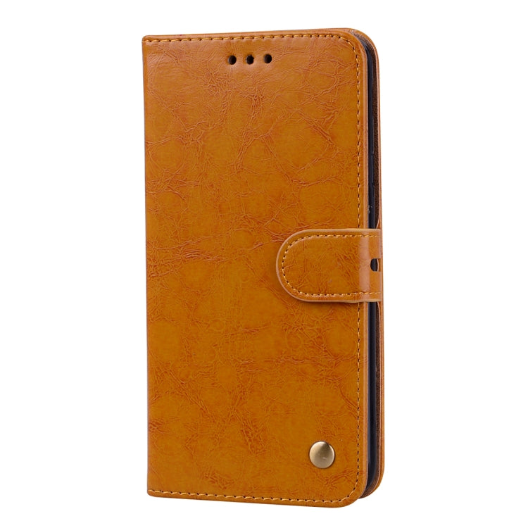 Business Style Oil Wax Texture Horizontal Flip Leather Case for Galaxy J4 (EU Version) (2018), with Holder & Card Slots & Wallet
