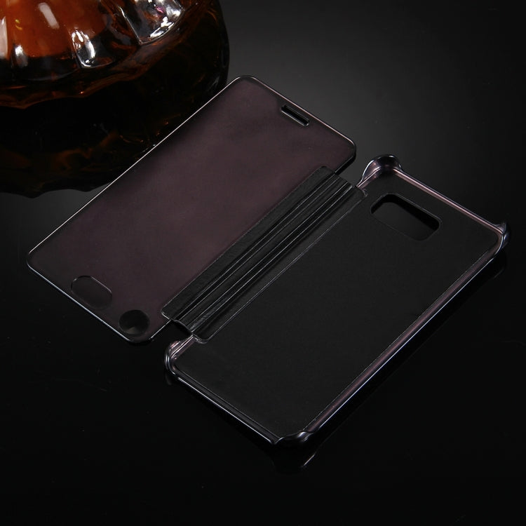 For Galaxy A7 (2017) / A720 Plating Mirror Horizontal Flip Leather Case with Sleep / Wake-up Function