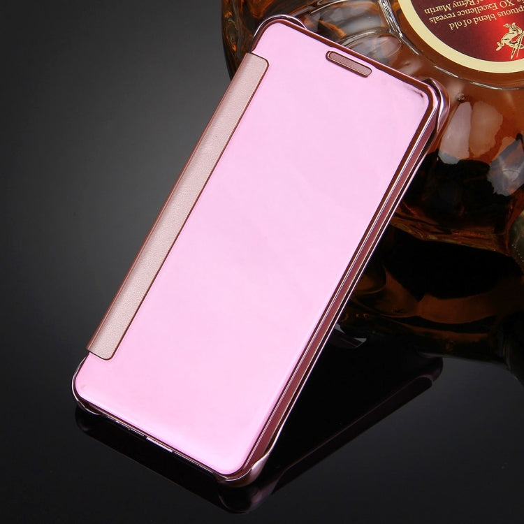 For Galaxy A7 (2017) / A720 Plating Mirror Horizontal Flip Leather Case with Sleep / Wake-up Function