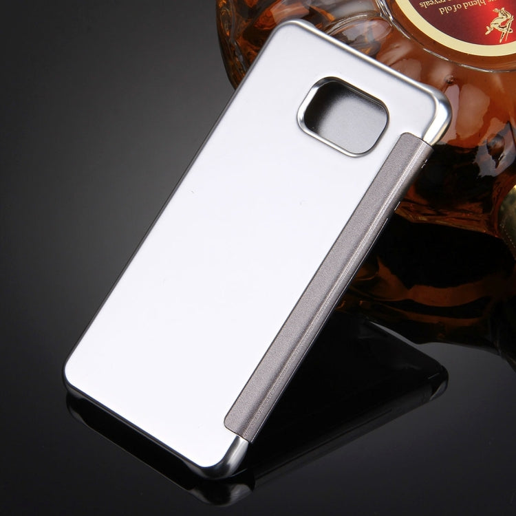 For Galaxy A7 (2017) / A720 Plating Mirror Horizontal Flip Leather Case with Sleep / Wake-up Function