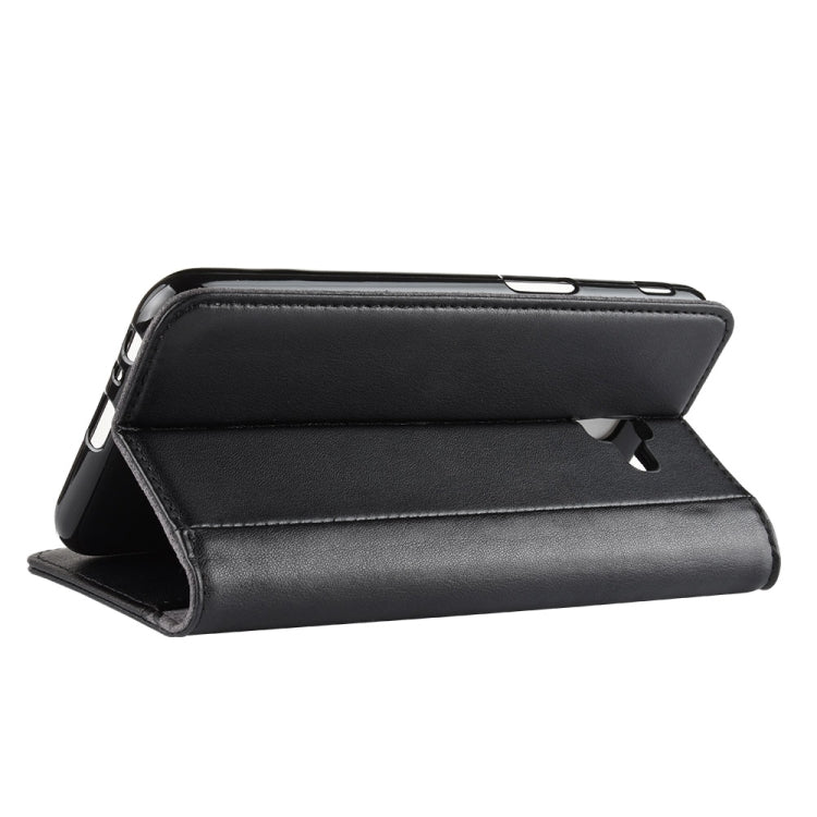 Horizontal Flip Genuine Leather Case for Galaxy J6+ / J6 Prime, with Card Slots & Holder & Wallet