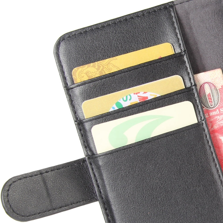 Horizontal Flip Genuine Leather Case for Galaxy J6+ / J6 Prime, with Card Slots & Holder & Wallet