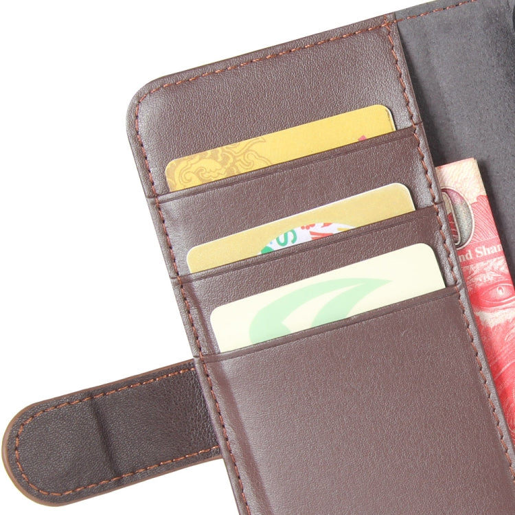 Horizontal Flip Genuine Leather Case for Galaxy J6+ / J6 Prime, with Card Slots & Holder & Wallet