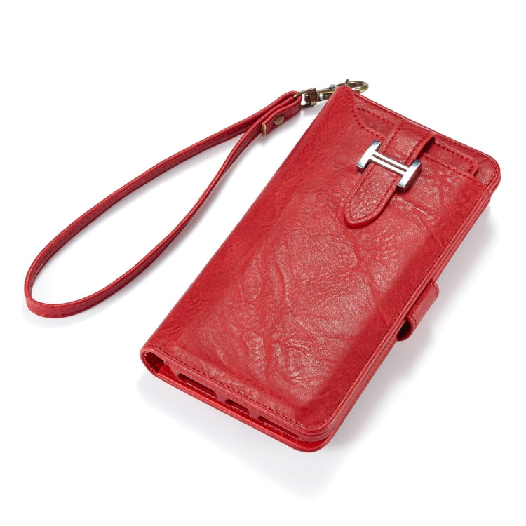 For Galaxy Note 8 PU Detachable Horizontal Flip Protective Leather Case with Card Slots & Wallet & Photo Frame & Lanyard (Red)