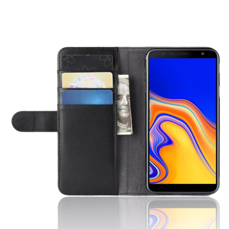 Horizontal Flip Genuine Leather Case for Galaxy J4+ / J4 plus / J415F, with Card Slots & Holder & Wallet