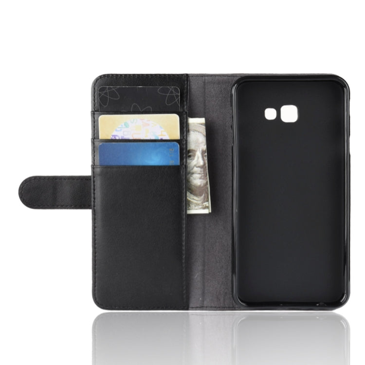 Horizontal Flip Genuine Leather Case for Galaxy J4+ / J4 plus / J415F, with Card Slots & Holder & Wallet