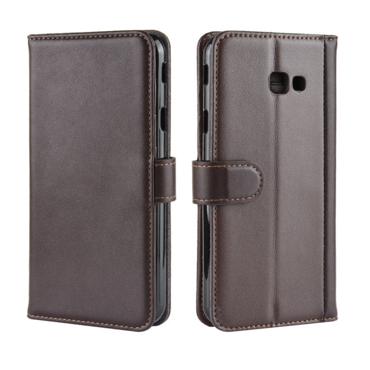Horizontal Flip Genuine Leather Case for Galaxy J4+ / J4 plus / J415F, with Card Slots & Holder & Wallet