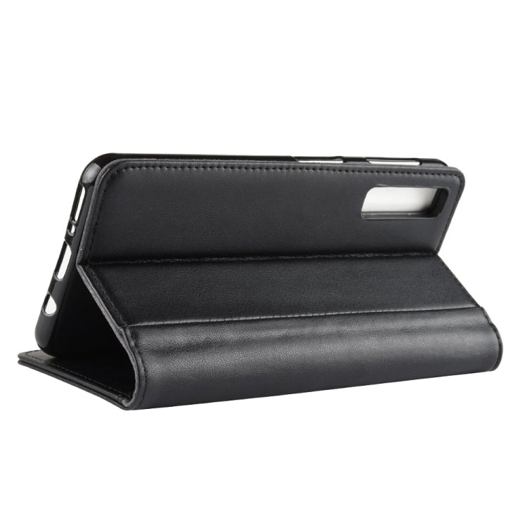 Horizontal Flip Genuine Leather Case for Galaxy A7 (2018) / A750, with Card Slots & Holder & Wallet