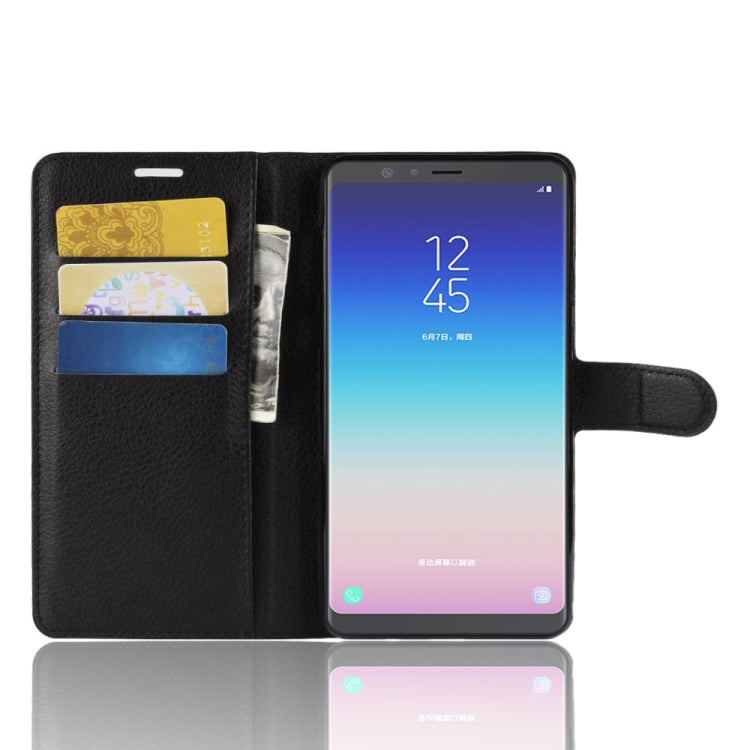 Litchi Texture Horizontal Flip Leather Case for Galaxy A9 Star / A8 Star, with Wallet & Holder & Card Slots