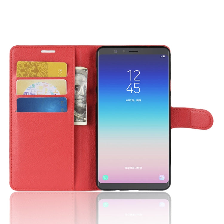 Litchi Texture Horizontal Flip Leather Case for Galaxy A9 Star / A8 Star, with Wallet & Holder & Card Slots