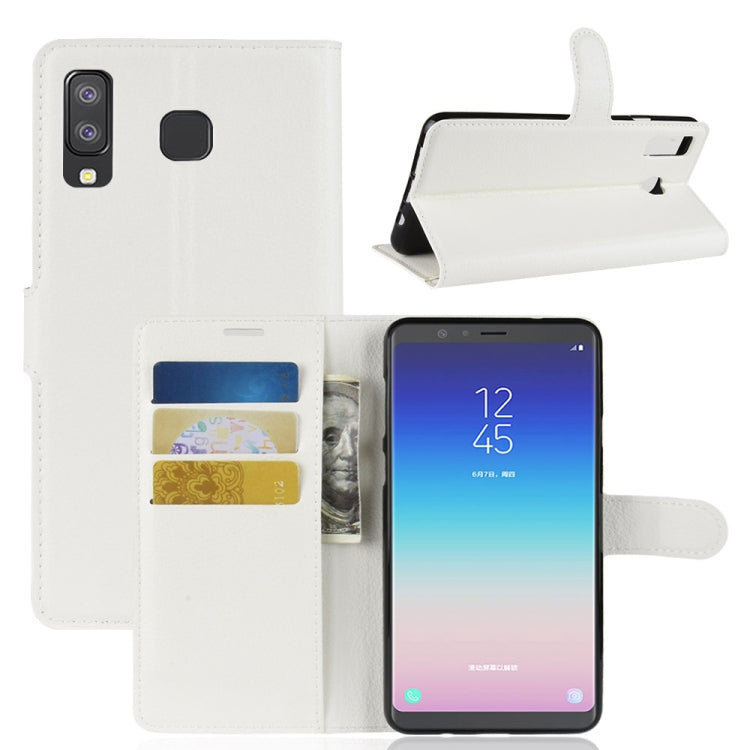 Litchi Texture Horizontal Flip Leather Case for Galaxy A9 Star / A8 Star, with Wallet & Holder & Card Slots
