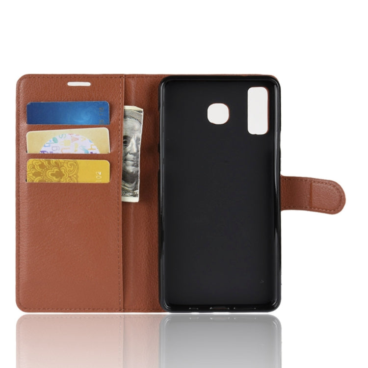 Litchi Texture Horizontal Flip Leather Case for Galaxy A9 Star / A8 Star, with Wallet & Holder & Card Slots