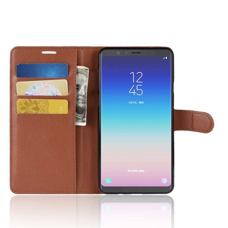 Litchi Texture Horizontal Flip Leather Case for Galaxy A9 Star / A8 Star, with Wallet & Holder & Card Slots