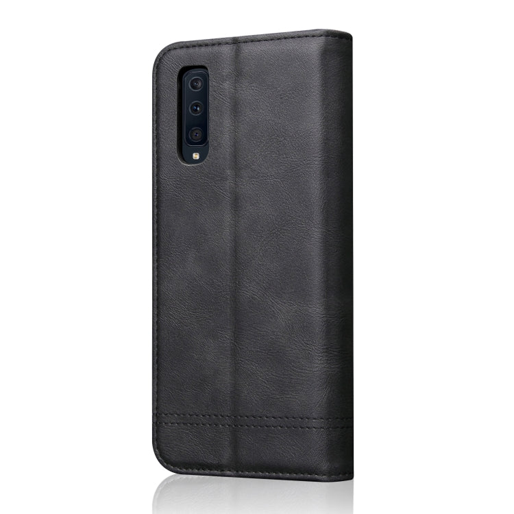 Casual Style Retro Crazy Horse Texture Horizontal Flip Leather Case for Galaxy A7 (2018) / A750, with Card Slots & Holder & Wallet