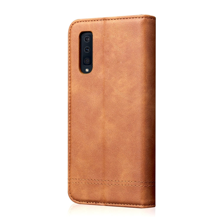 Casual Style Retro Crazy Horse Texture Horizontal Flip Leather Case for Galaxy A7 (2018) / A750, with Card Slots & Holder & Wallet