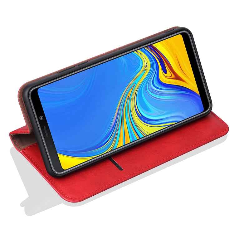 Casual Style Retro Crazy Horse Texture Horizontal Flip Leather Case for Galaxy A9 (2018) / A9s, with Card Slots & Holder & Wallet