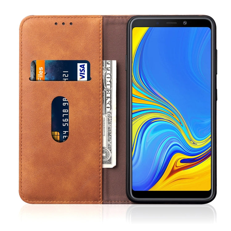 Casual Style Retro Crazy Horse Texture Horizontal Flip Leather Case for Galaxy A9 (2018) / A9s, with Card Slots & Holder & Wallet