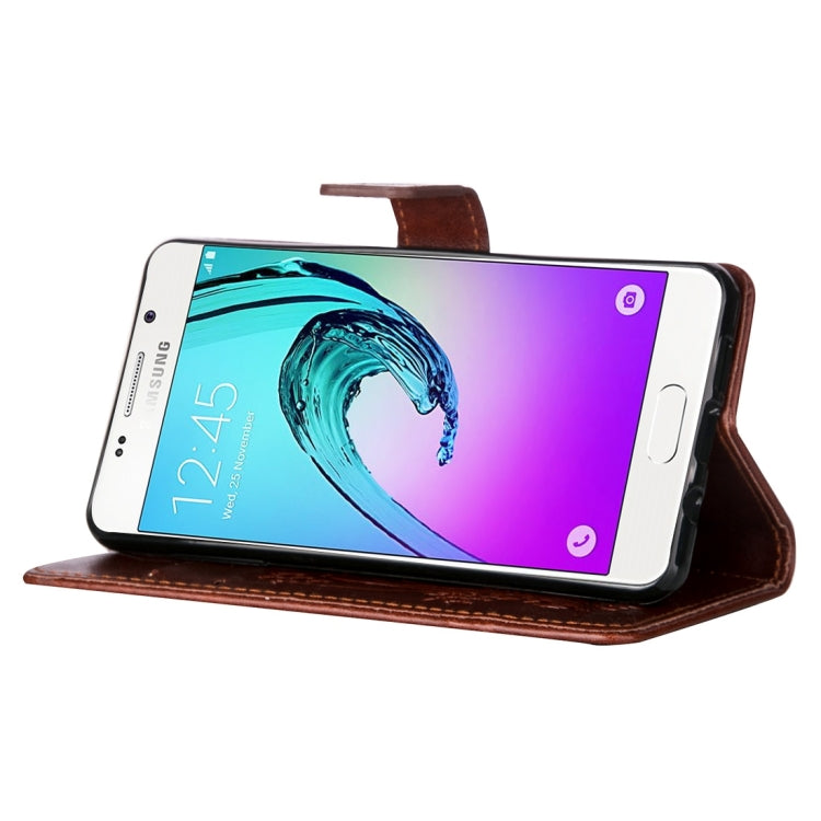 For Galaxy A3 (2016) / A310 Crazy Horse Texture Printing Horizontal Flip Leather Case with Holder & Card Slots & Wallet & Lanyard