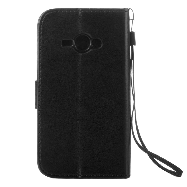 For Galaxy J1 Ace / J110 Crazy Horse Texture Printing Horizontal Flip Leather Case with Holder & Card Slots & Wallet & Lanyard