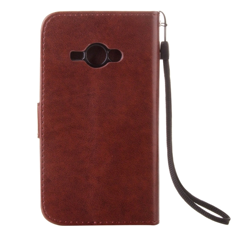 For Galaxy J1 Ace / J110 Crazy Horse Texture Printing Horizontal Flip Leather Case with Holder & Card Slots & Wallet & Lanyard