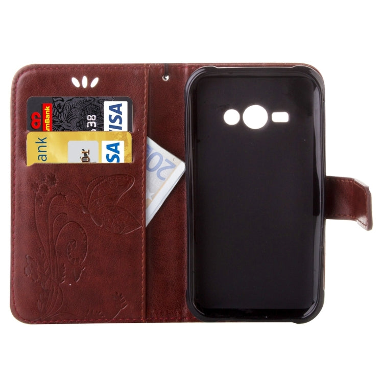 For Galaxy J1 Ace / J110 Crazy Horse Texture Printing Horizontal Flip Leather Case with Holder & Card Slots & Wallet & Lanyard