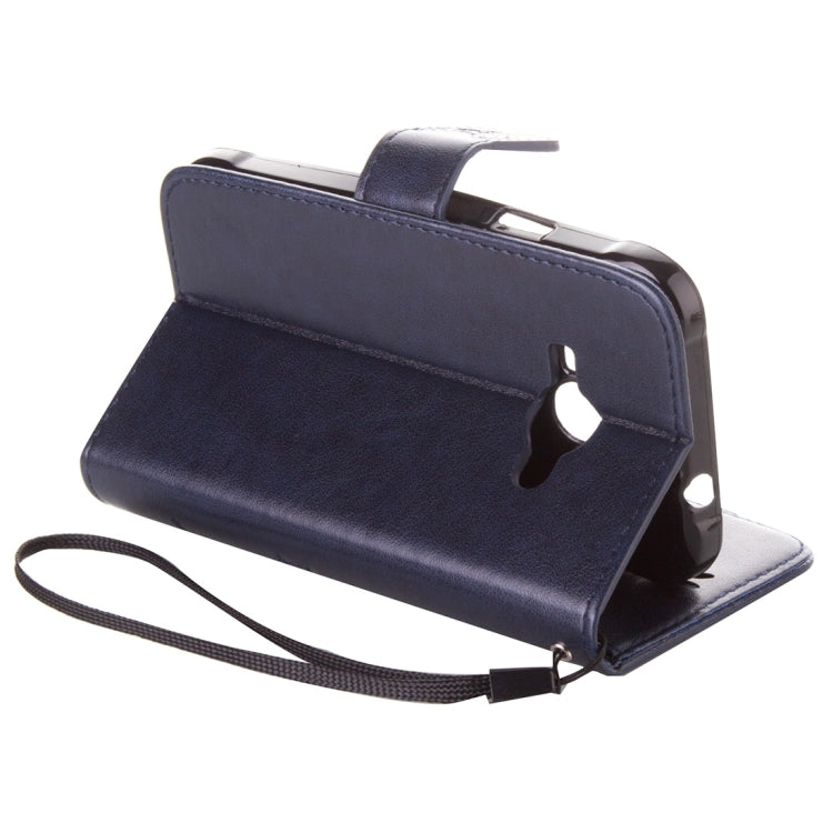 For Galaxy J1 Ace / J110 Crazy Horse Texture Printing Horizontal Flip Leather Case with Holder & Card Slots & Wallet & Lanyard