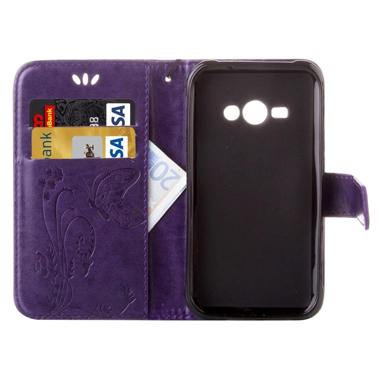 For Galaxy J1 Ace / J110 Crazy Horse Texture Printing Horizontal Flip Leather Case with Holder & Card Slots & Wallet & Lanyard