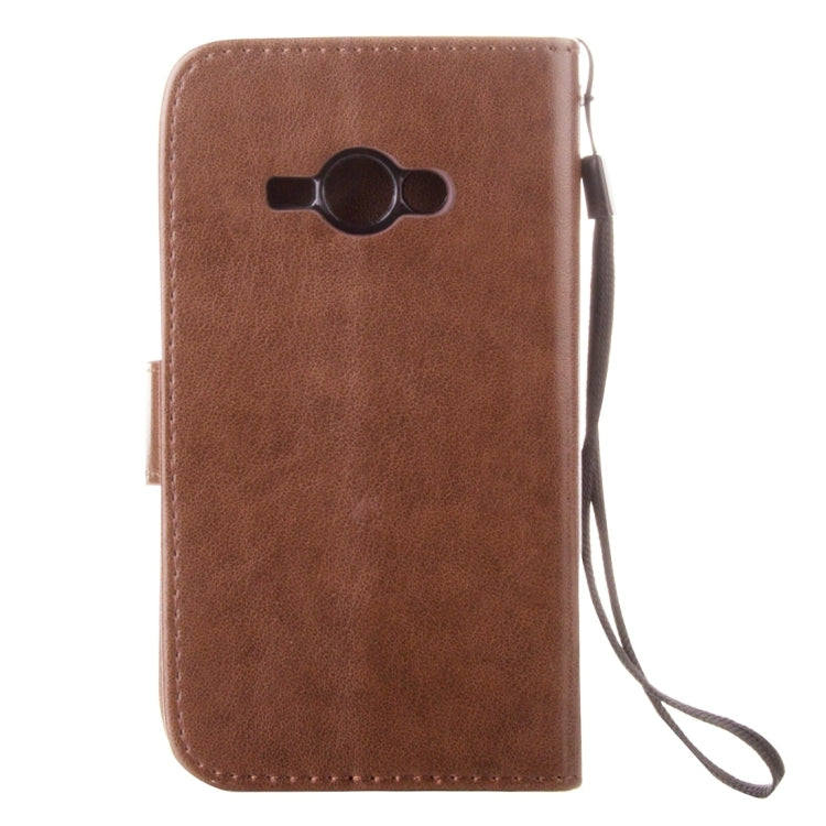 For Galaxy J1 Ace / J110 Crazy Horse Texture Printing Horizontal Flip Leather Case with Holder & Card Slots & Wallet & Lanyard