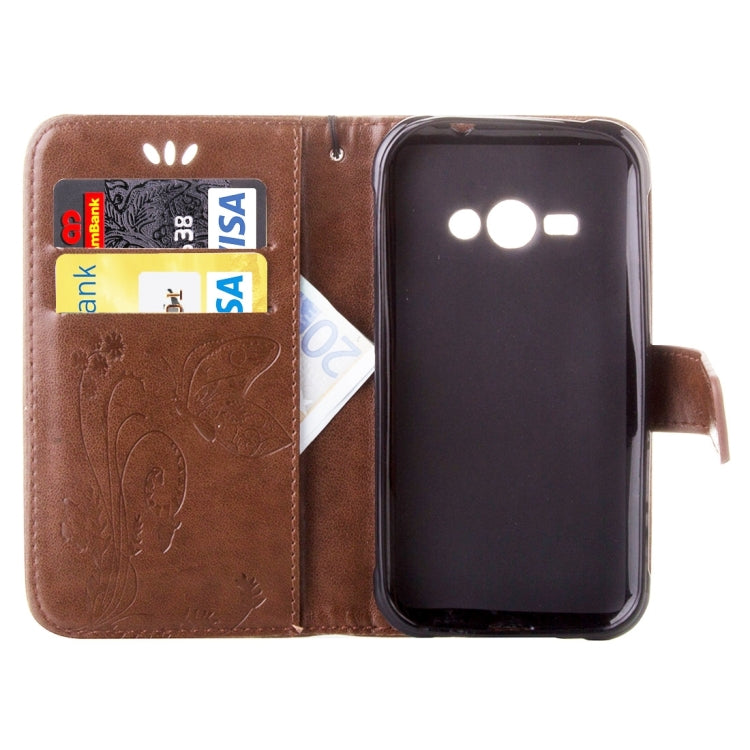 For Galaxy J1 Ace / J110 Crazy Horse Texture Printing Horizontal Flip Leather Case with Holder & Card Slots & Wallet & Lanyard