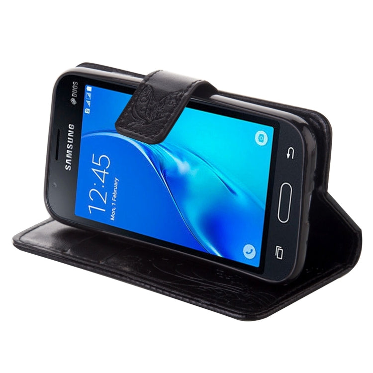 For Galaxy J1 Mini / J105 Crazy Horse Texture Printing Horizontal Flip Leather Case with Holder & Card Slots & Wallet & Lanyard