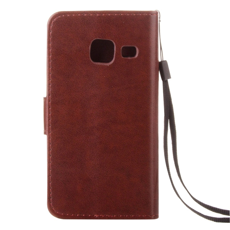 For Galaxy J1 Mini / J105 Crazy Horse Texture Printing Horizontal Flip Leather Case with Holder & Card Slots & Wallet & Lanyard
