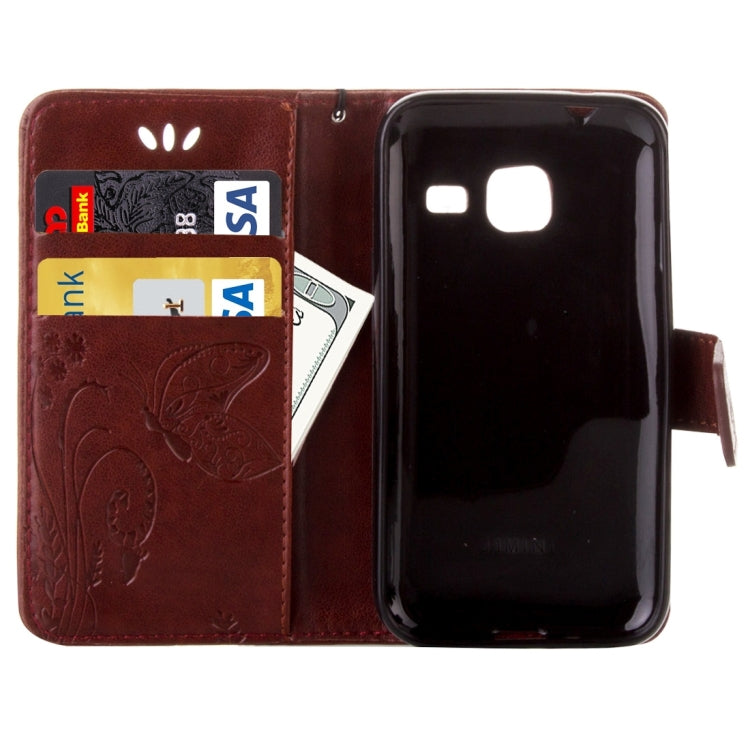 For Galaxy J1 Mini / J105 Crazy Horse Texture Printing Horizontal Flip Leather Case with Holder & Card Slots & Wallet & Lanyard