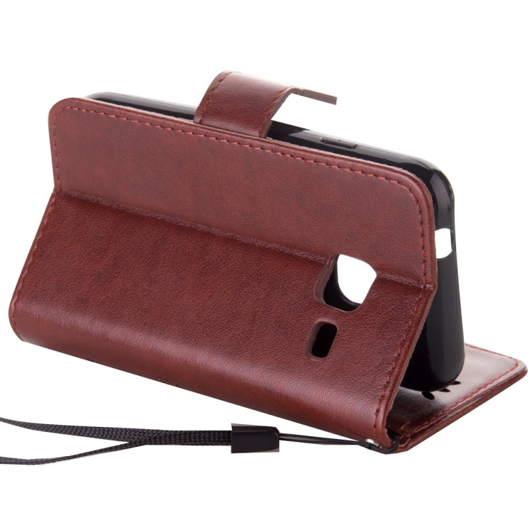 For Galaxy J1 Mini / J105 Crazy Horse Texture Printing Horizontal Flip Leather Case with Holder & Card Slots & Wallet & Lanyard