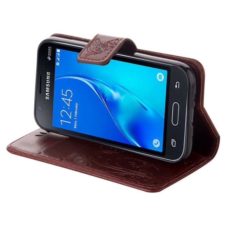 For Galaxy J1 Mini / J105 Crazy Horse Texture Printing Horizontal Flip Leather Case with Holder & Card Slots & Wallet & Lanyard