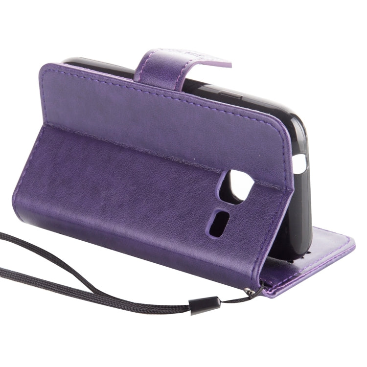 For Galaxy J1 Mini / J105 Crazy Horse Texture Printing Horizontal Flip Leather Case with Holder & Card Slots & Wallet & Lanyard