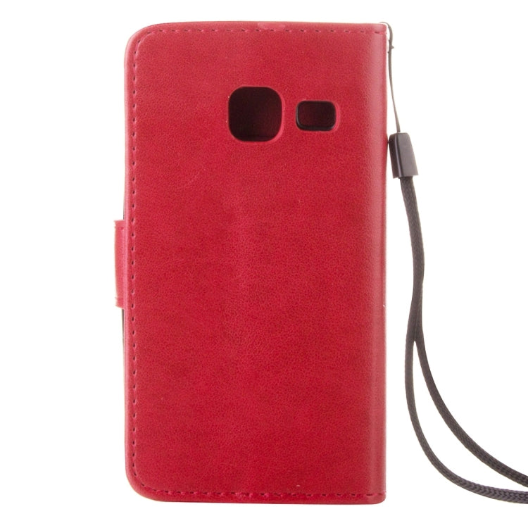 For Galaxy J1 Mini / J105 Crazy Horse Texture Printing Horizontal Flip Leather Case with Holder & Card Slots & Wallet & Lanyard
