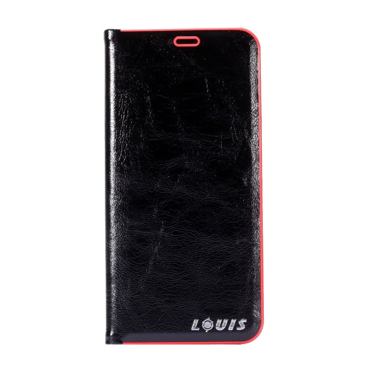 LOUIS for Galaxy S8 + / G9550 Crystal Texture PC Full Coverage Horizontal Flip Leather Case with Holder & Card Slots(Black)
