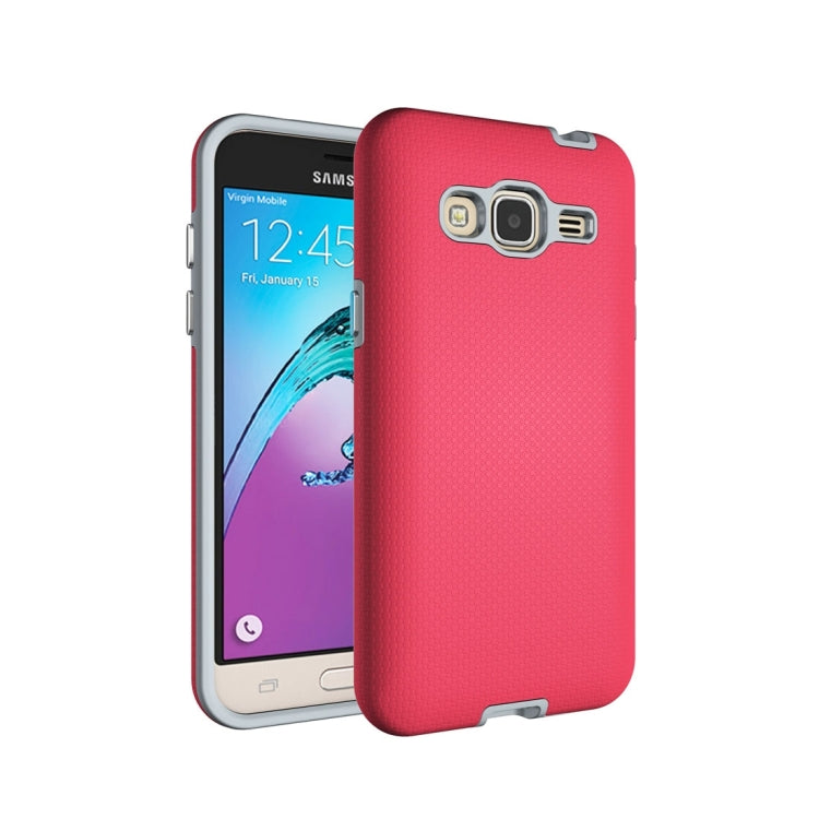 For Galaxy J3 (2016) Ball Texture Anti-slip PC + TPU Protective Back Cover Case