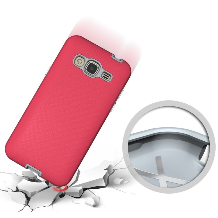 For Galaxy J3 (2016) Ball Texture Anti-slip PC + TPU Protective Back Cover Case