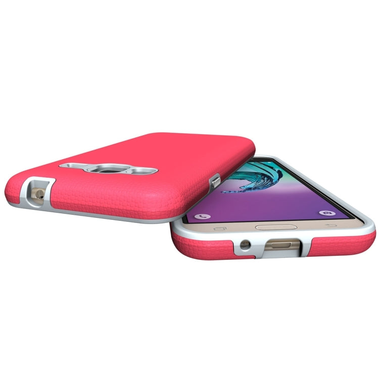 For Galaxy J3 (2016) Ball Texture Anti-slip PC + TPU Protective Back Cover Case